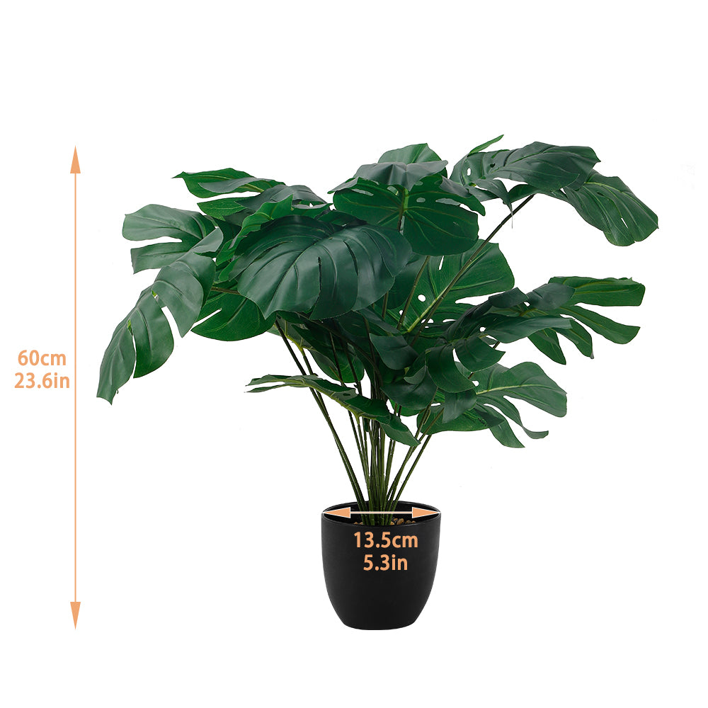 Realistic Artificial Wealth Tree Potted Plant, Faux Money Tree Greenery for Modern Office & Housewarming Gift