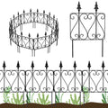 15 Panels Decorative Garden Fence, Rustproof Outdoor Landscape Metal Border Edging Fencing Flower Animal Dogs Barrier Section Panel Decor