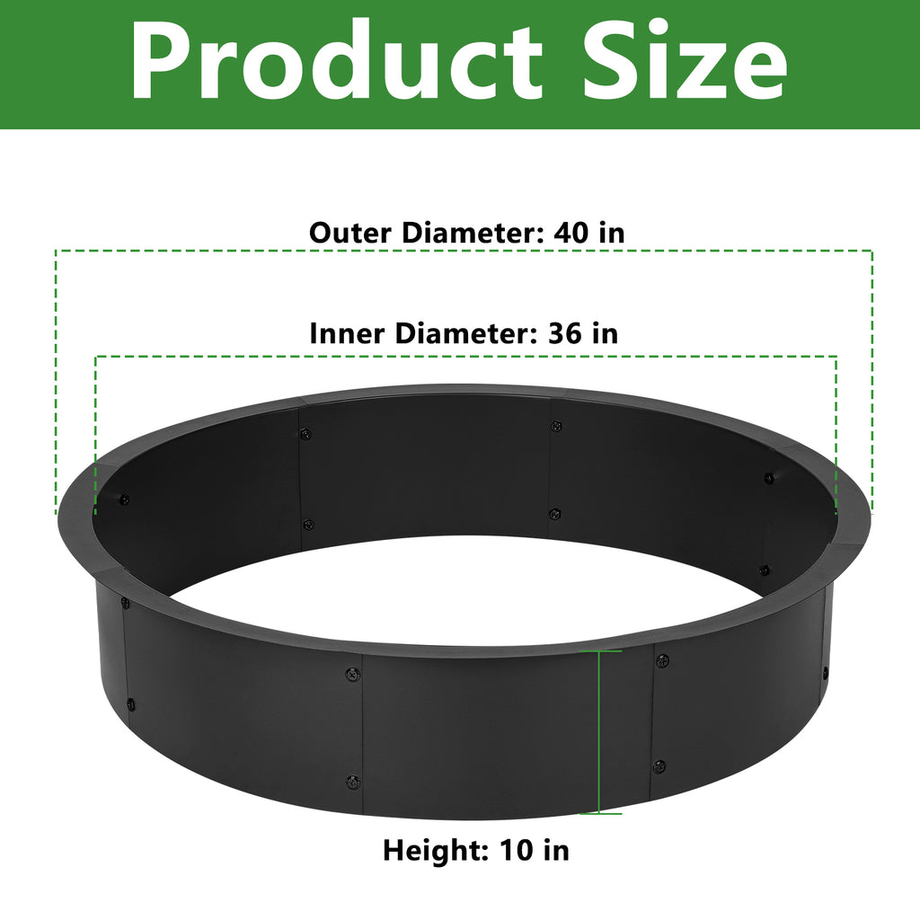 36-Inch Round Smokeless Fire Pit Ring Insert