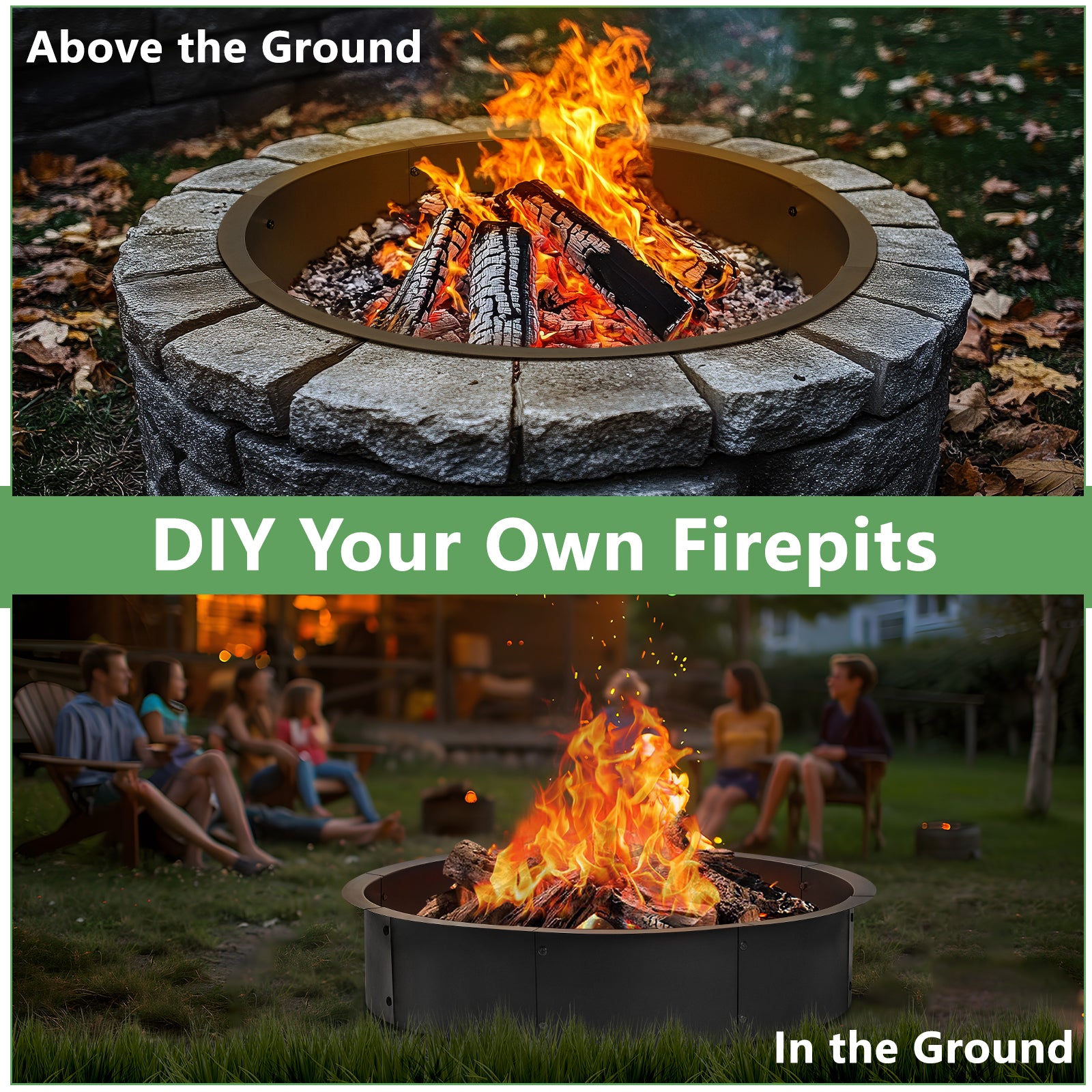 36-Inch Round Smokeless Fire Pit Ring Insert