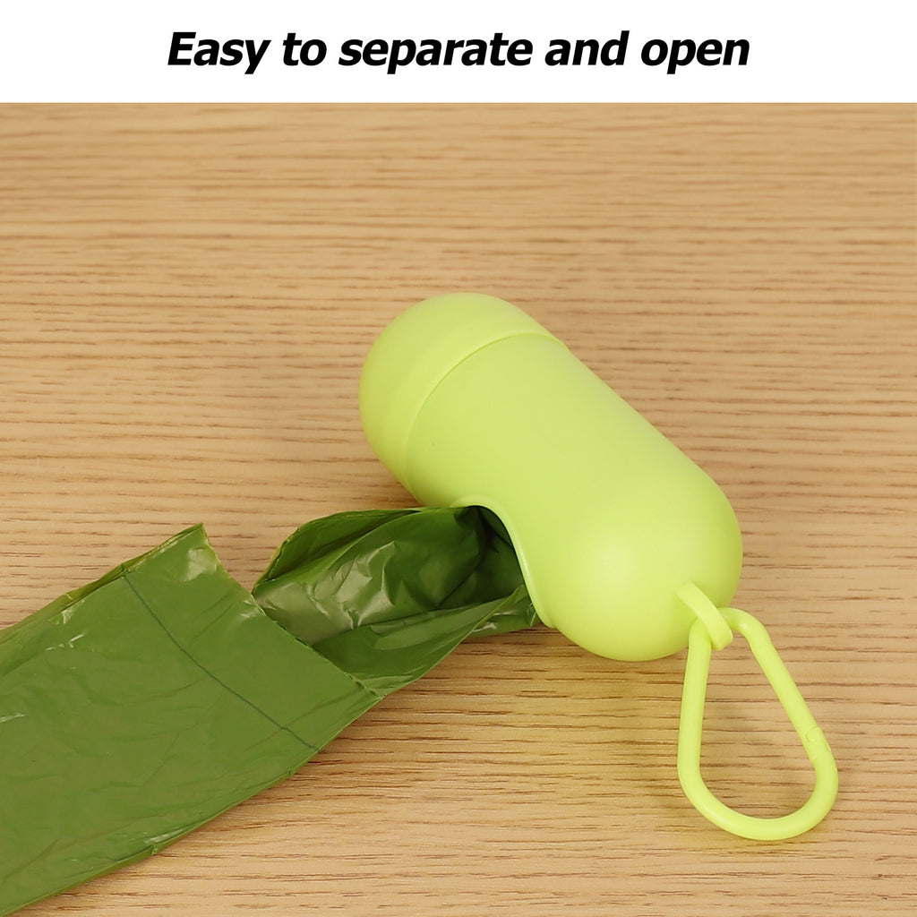 Biodegradable Pet Waste Bags with Dispenser, Leak-Proof Dog Poop Bags with Easy-Tear Perforations, Green Eco-Friendly 10 Rolls,