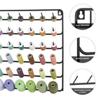 Artisanâ€™s Thread Gallery | Wall-Mounted 54-Spool Embroidery & Quilting Rack