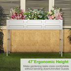 Large Rectangular Metal Raised Garden Bed for Vegetables