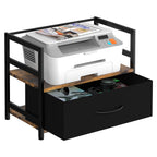 Desktop Printer Stand with Large Fabric Storage Drawer