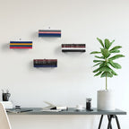 4 Pack Foldable Hidden Floating Wall Bookshelf, White Invisible Wall?Mounted Shelf