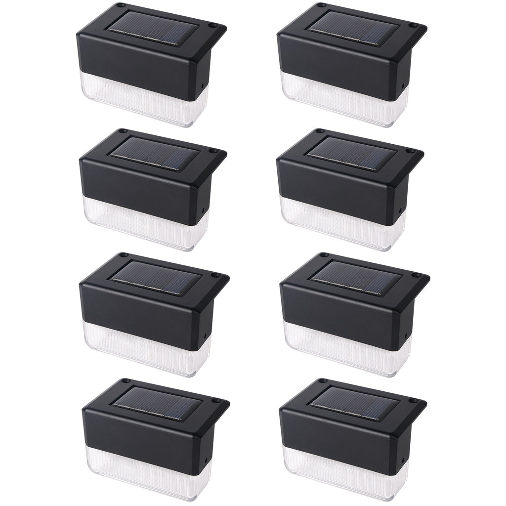 8/4 pcs Outdoor LED Solar Deck Lights, Step Lights, For Outdoor Stairs, Fence, Yard, Patio And Pathway, Waterproof Solar Deck Lights Outdoor, Solar Step Lights Waterproof Solar Light, For Outdoor Stairs