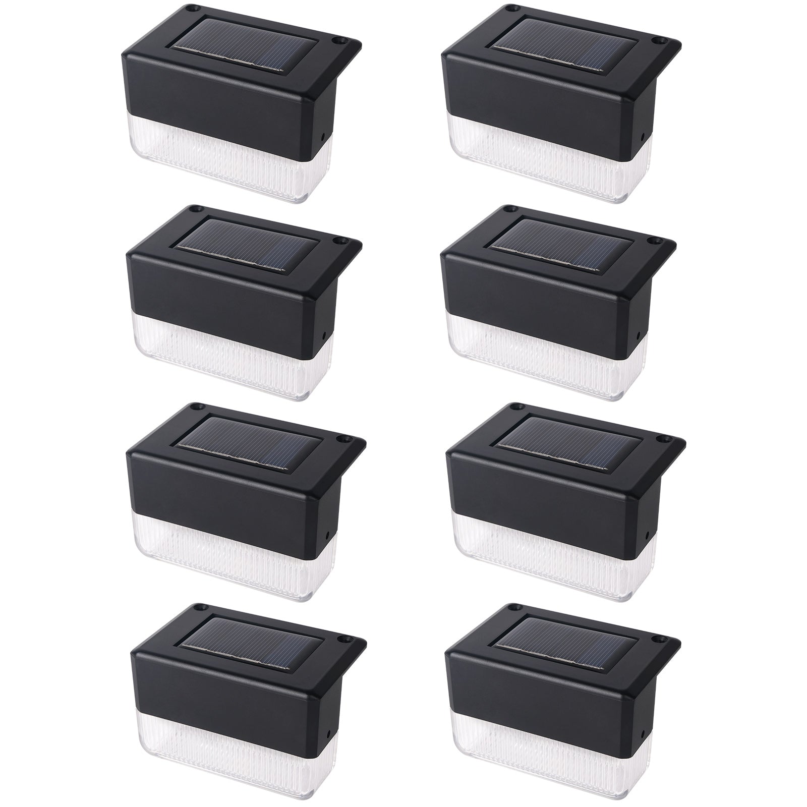 8/4 pcs Outdoor LED Solar Deck Lights, Step Lights, For Outdoor Stairs, Fence, Yard, Patio And Pathway, Waterproof Solar Deck Lights Outdoor, Solar Step Lights Waterproof Solar Light, For Outdoor Stairs