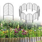 30/10 Pack Decorative Banana Leaf Garden Edging, 22-Inch Rust-Resistant Metal Animal Barrier Fence, Easy No-Dig Installation Wire Fencing for Yard and Pet Protection
