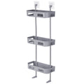 3-Level Space-Saving Wall Shelves, Drill-Free Over-Toilet Organizer for Bathroom and Laundry, Customizable Triple-Tier Floating Storage Rack