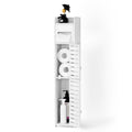 4-Tier Freestanding Bathroom Storage Tower for Toilet Tissue Rolls, White Slim Cabinet Organiser