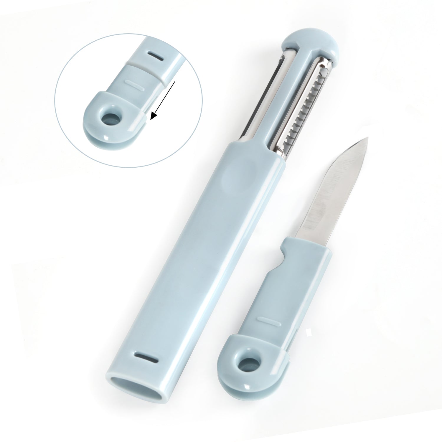 Versatile Triple-Action Stainless Steel Vegetable and Fruit Swivel Peeler Kitchen Tool