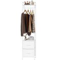 3-in-1 Clothes Rack w/ Drawers - Heavy Duty Garment Rack & Freestanding Closet Organizer, White