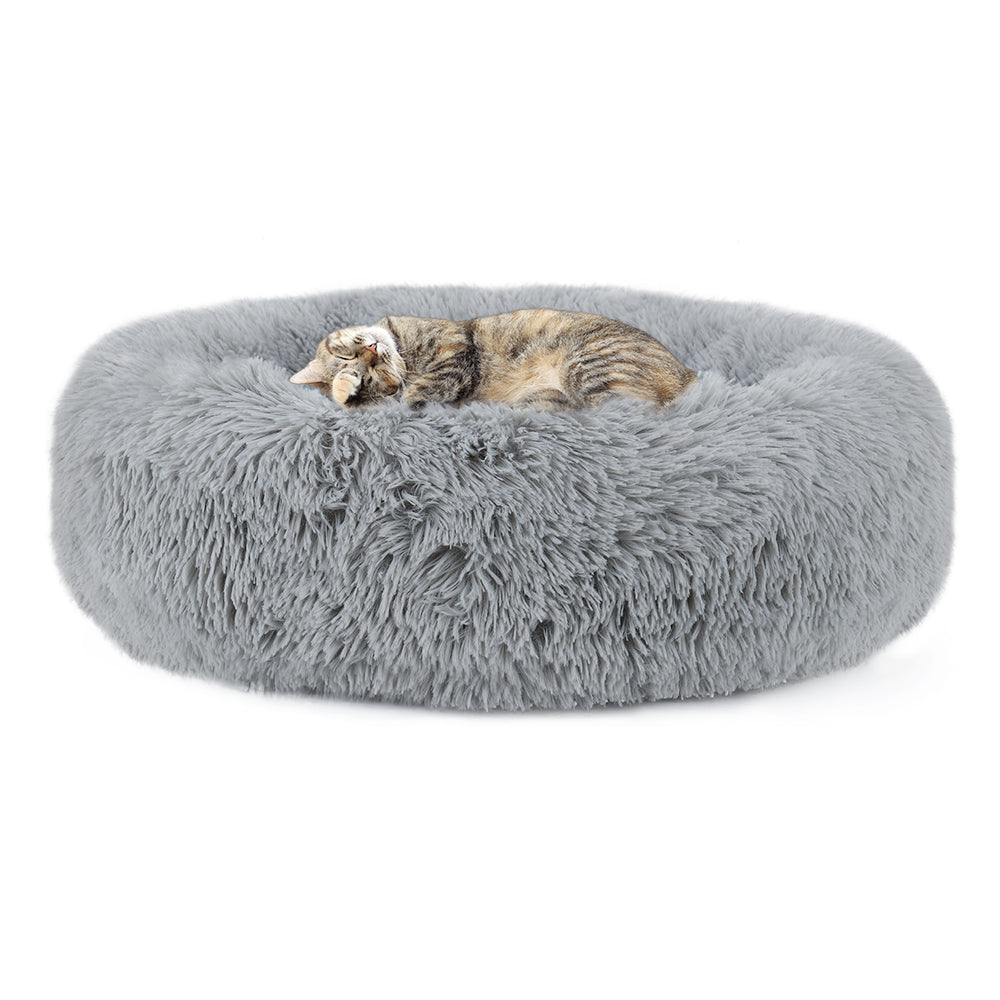 23. 6-inch round plush pet bed, cat and cat mattress, universal for cats and dogs