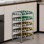Water Bottle Holder Organizer 5 Tier Water Bottle Storage Rack, Freestanding Floor Beverage Soda Can Dispenser Organizer Rack for Pantry, Kitchen Countertop, Cabinet, Office, Hold 30 Bottles