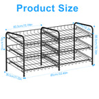 Stackable Can Rack Organizer - Holds Up to 72 Cans - 2-in-1 Gravity-Fed Can Storage for Kitchen Pantry & Cabinet, Black