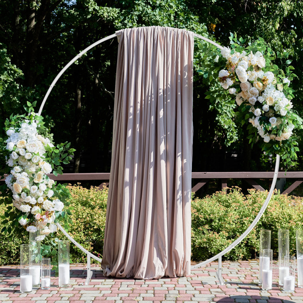 7.2 Feet, Outdoor Garland, Balloon Arch, Metal Round Background Stand, Stable Arch Background Stand, Round Background Stand for Wedding Birthday Party Baby Shower Party Decoration