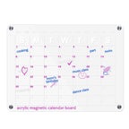 Acrylic Magnetic Dry Erase Board - Adhesive Calendar Planner Boards for Fridge and Wall, Includes 6 Magnetic Markers (3 Colors), Pen Holder, Clean Cloth, and Self-Adhesive Wall Hooks