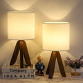 Pair of Modern Tripod Nightstand Lamps for Bedrooms and Nurseries - Stylish Dual Bedside Lighting Set