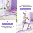 Multi-Functional Pilates Board, Adjustable Split Exercise Machine with Handlebar, Resistance Bands, Non-Slip Fitness Equipment for Legs, Pelvic Floor & Full Body Workout, Purple