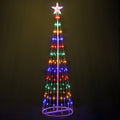 Indoor Artificial Christmas Tree with Multi-Colored Lights and Star Topper