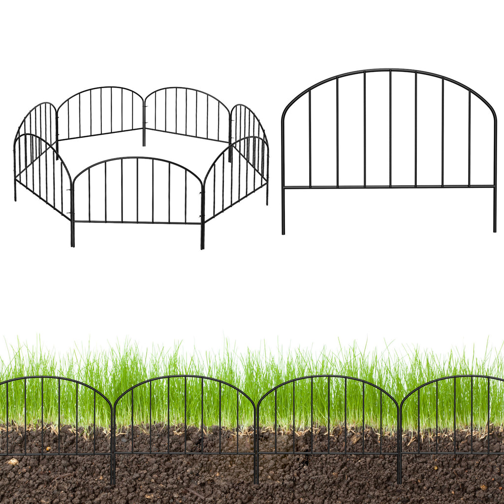 9. 5ft Decorative Garden Fence Panels No Dig Fencing, Rustproof Animal Barrier Boarder, Metal Wire Panel Border for Landscape Patio Yard Outdoor Decor