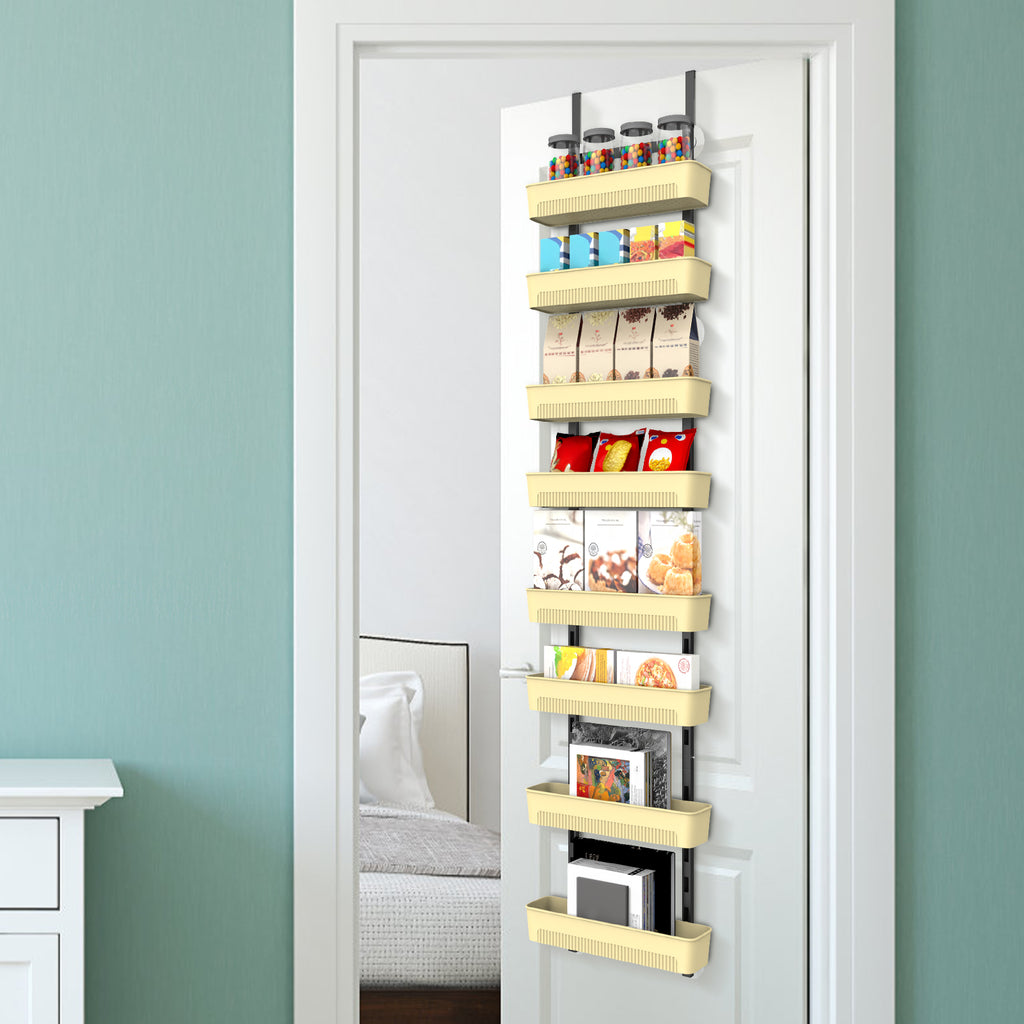 8-Tier Over The Door Pantry Organizer, Adjustable Metal Spice Rack & Storage for Kitchen