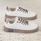 Beige Size 8 Men's Protective Lifestyle Trainers - Water Resistant, Slip-Resistant, and Puncture-Safe Breathable Work and Walking Footwear
