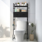 Over The Toilet Storage Cabinet - Freestanding Bathroom Organizer with Drawer