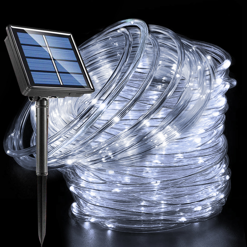 99 Feet 600 LED 8 Modes Solar String Lights Tube Lights Outdoor Fairy Lights with Solar Panel for Outdoor Indoor Home Decoration Garden Patio Parties