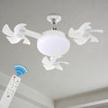 2-in-1 Foldable Ceiling Fan Light with Remote, Dimmable 3 Color Temperature & 3-Speed Airflow, Modern LED Fan Lamp for Bedroom, Living Room, Kitchen, Bathroom, Easy Install, Space-Saving Design for All Seasons