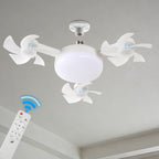 2-in-1 Foldable Ceiling Fan Light with Remote, Dimmable 3 Color Temperature & 3-Speed Airflow, Modern LED Fan Lamp for Bedroom, Living Room, Kitchen, Bathroom, Easy Install, Space-Saving Design for All Seasons