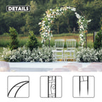 7FT Classic Round Garden Arch Trellis - Steel Frame Arbor for Vines - Decorative Pergola for Patio, Lawn & Backyard