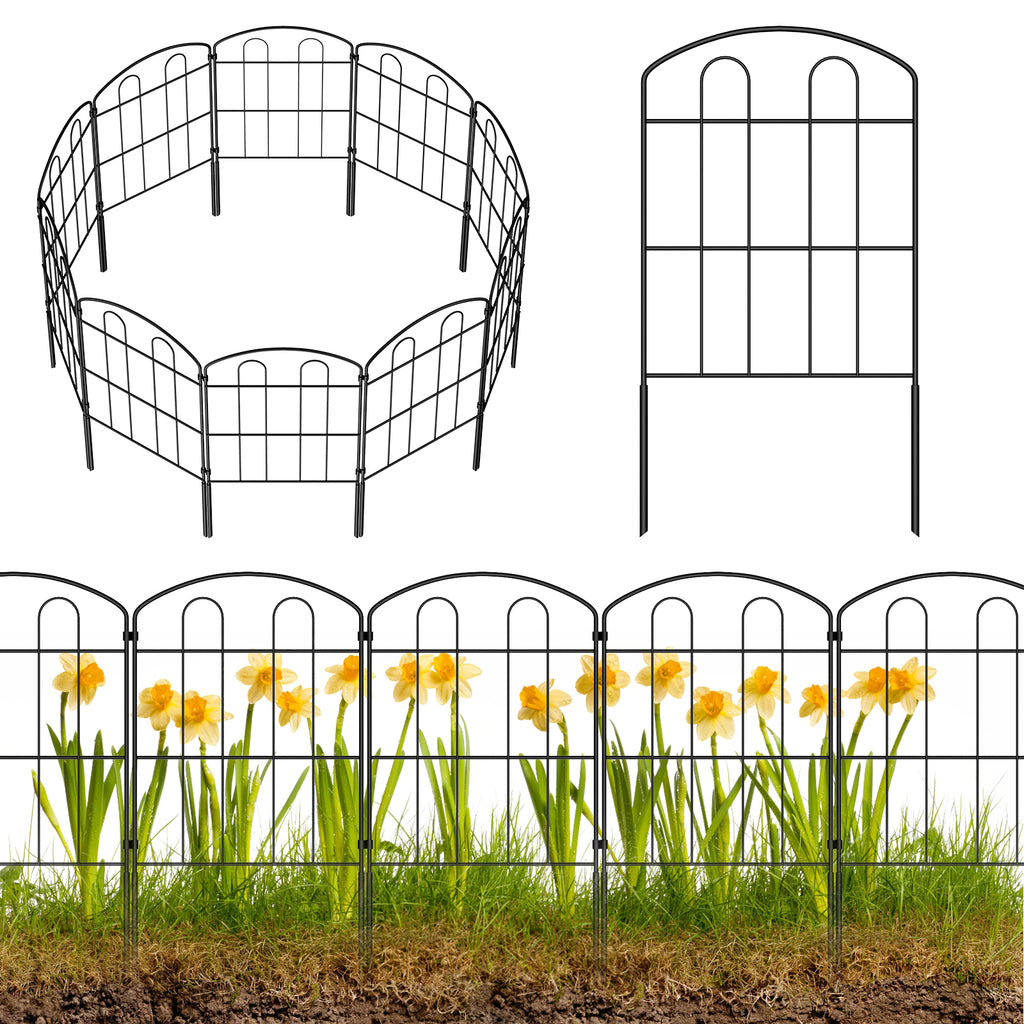 Decorative Garden Fence - Metal Rustproof Wire Border Sections