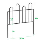 7-Pack Decorative Arched Garden Fence, Black Metal Wire Border Fence for Landscaping & Pets