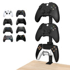 3 Tier Clamp-on Game Controller Holder, Metal Desk Mount Gamepad Organizer Stand Compatible with Xbox PS5 PS4 Switch Controllers, No Drilling Gaming Accessory Storage Rack for Desk Game Room