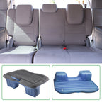Inflatable Car Air Mattress for Travel & Camping - Universal SUV Extended Bed w/ 2 Pillows, Black