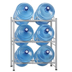 3-Tier Heavy Duty Steel Water Jug Storage Rack (Holds Six 5-Gallon Bottles)