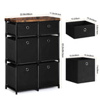 9-Drawer Fabric Storage Chest in Grey, Multi-Functional Cube Organizer and Bedroom Dresser