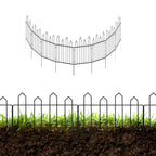 7/18 Pack Decorative Garden Fence 16.9in (H), Rustproof Landscape Wrought Iron Metal Wire Border Animal Barrier for Dog, No Dig Fencing, Flower Bed Edging for Yard Patio Outdoor Decor