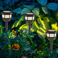 4 Pack Retro Solar Garden Path Lights Waterproof Landscape Stake Lamp