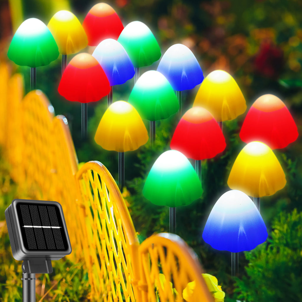 Mini Mushroom LED Solar Power Lights Garden Outdoor Party Decor Lamp Waterproof