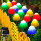 Mini Mushroom LED Solar Power Lights Garden Outdoor Party Decor Lamp Waterproof