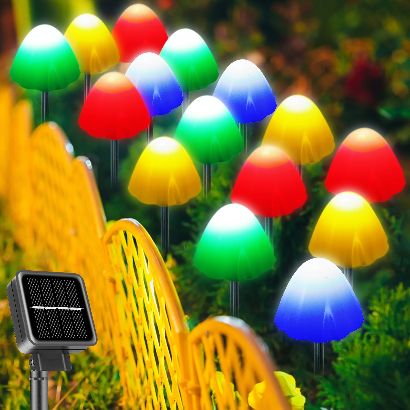Mini Mushroom LED Solar Power Lights Garden Outdoor Party Decor Lamp Waterproof