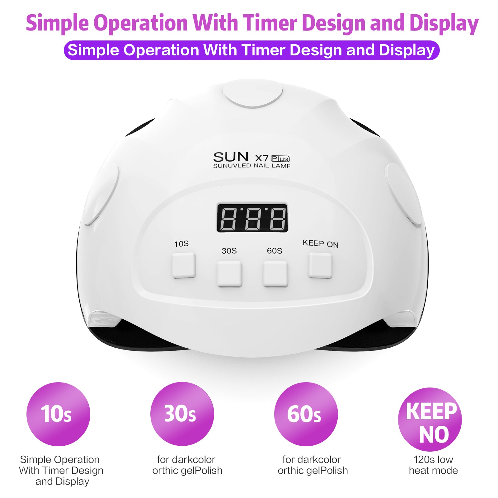 LED NAIL LAMP 90W- FASTER DRYING YOUR NAILS AND SAVE YOU MORE TIME! FOR HOME AND SOLON USE