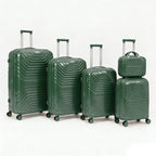 5-Piece PP Luggage Set with Spinner Wheels - 14 20 24 28 32 Inch Expandable Anti-Scratch Hard Shell with Adjustable Handle and TSA Lock for Travel