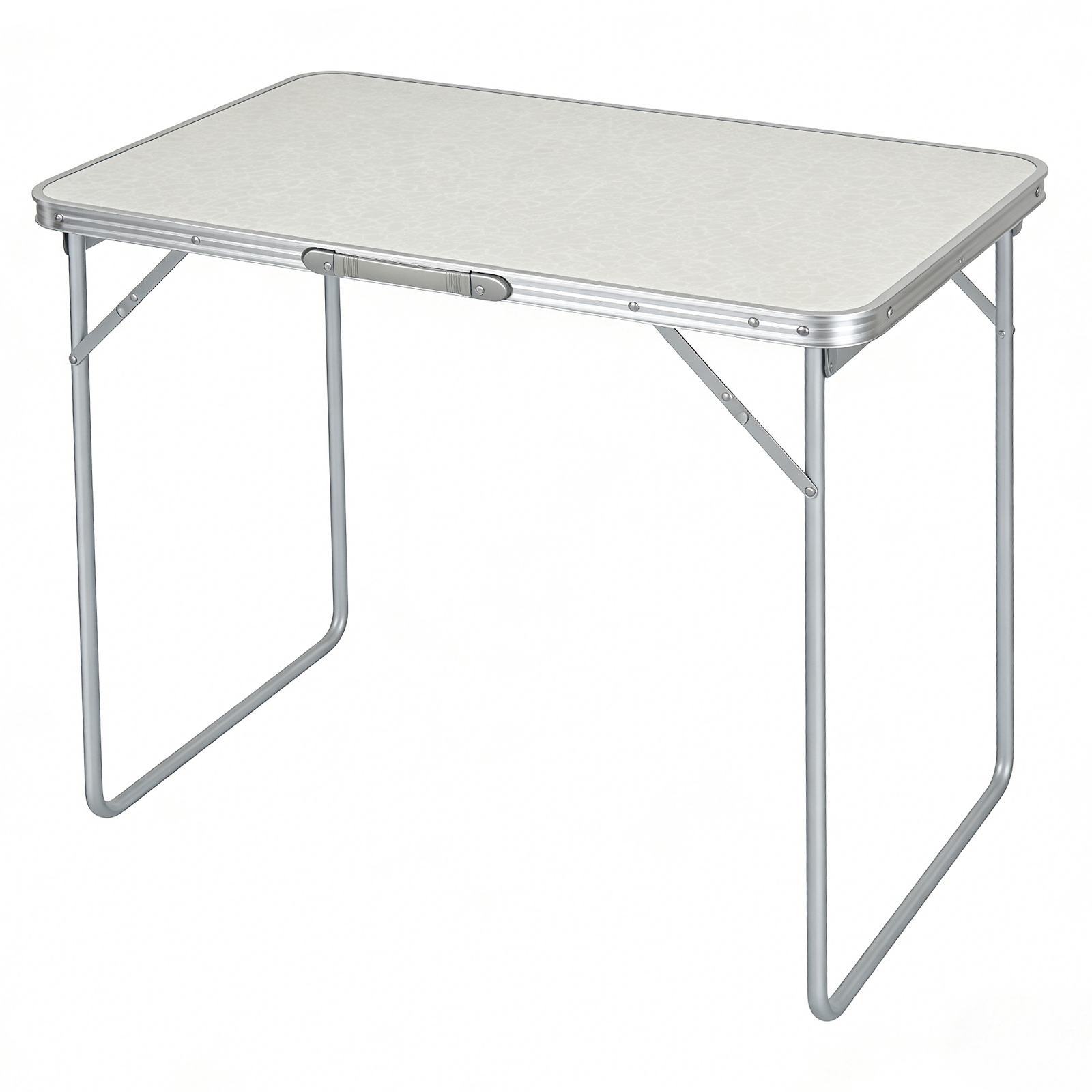 31.5 Inch Folding Camping Table - Portable Heavy-Duty Aluminum Table with Handle, Foldable Utility Table for Indoor & Outdoor, Picnic, Party & Dining