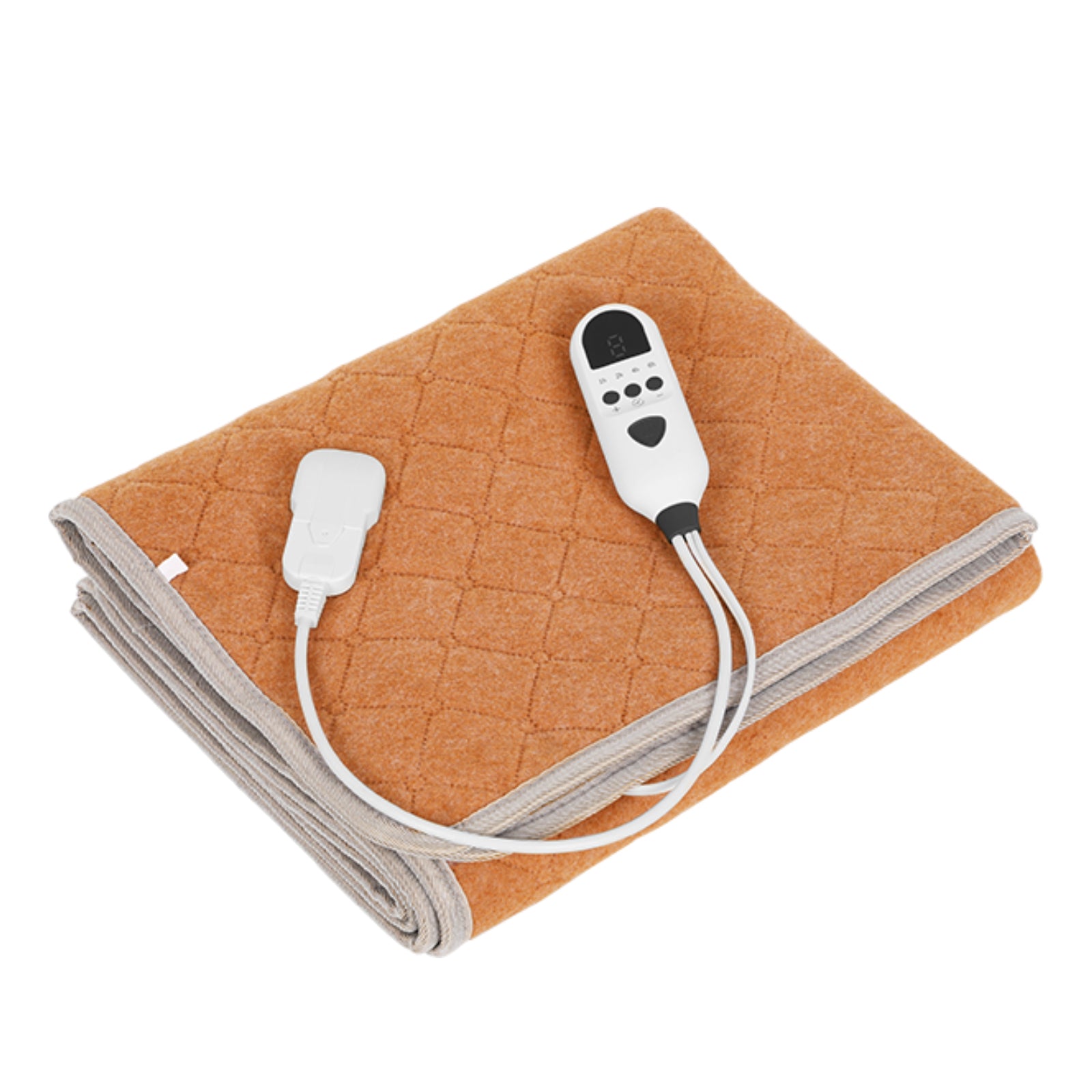 Mini Twin Heated Mattress Pad (31.5"x63") - 9 Heat Settings, Auto Shut-Off, Fast Heating, Brown