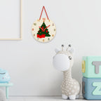Kids DIY Hand Painted Wood Wall Clock, Creative Craft Kit with Paint Set for Children