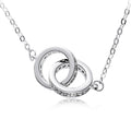 Elegant Interlocking Circle Link Chain in Shimmering Silver Tone
