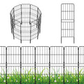 10PCS Decorative Garden Fence with Plastic Stakes Rustproof Metal Animal Barrier